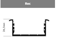 Alu U-Profil L-Line Rec