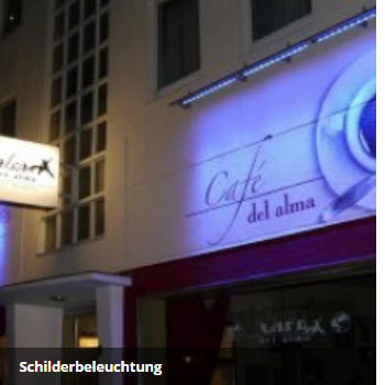 Firmenschilder und Plakate werbewirksam illuminieren