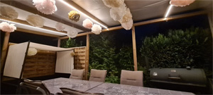 LED Leisten Terrassendach