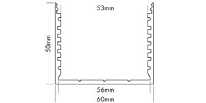 Alu U-Profil L-Line Standard Skizze