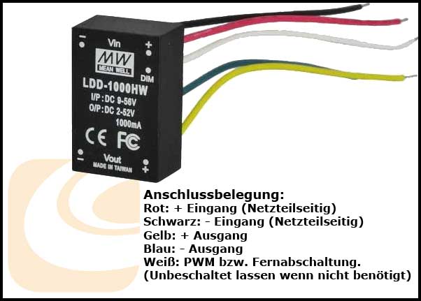 Konstantstromquelle für LED anschließen