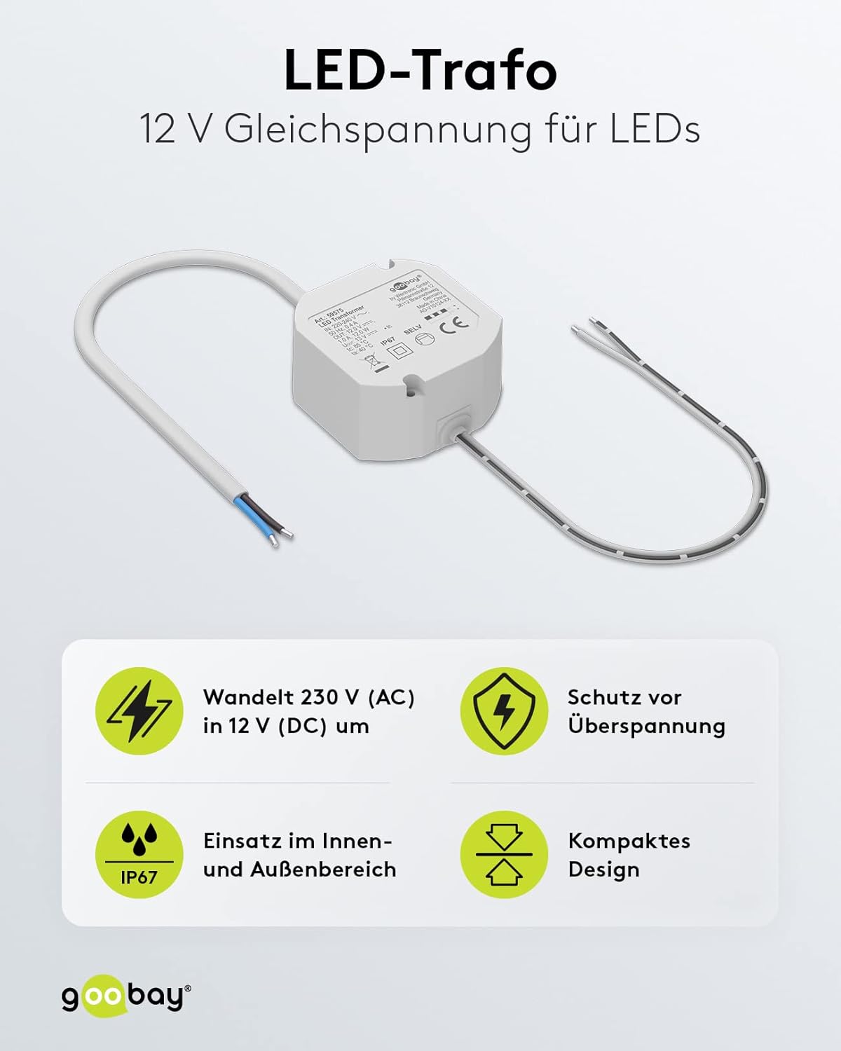 LED Unterputz Netzteil / Einbaudose Trafo