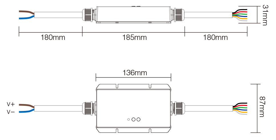 Milight WLAN Controller 5-in1 Abmaße