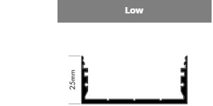 Alu U-Profil L-Line Flach