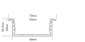 Alu U-Profil L-Line Rec Skizze