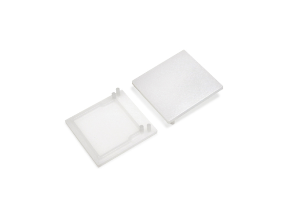 Endkappe Vario30 flach quadratisch PMMA opal