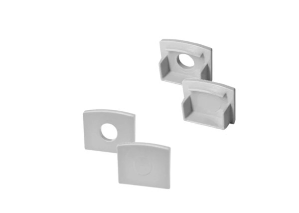 Endkappen-Set LED Alu-Trockenbau- / Fliesenprofil flexibel C-Line