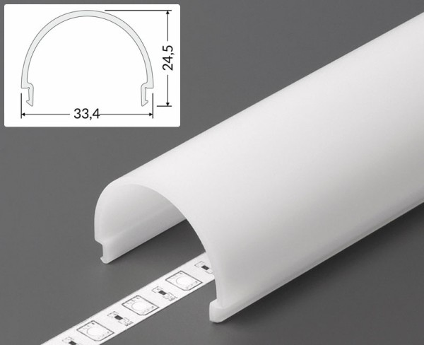 Abdeckung Vario30 rund PMMA opal
