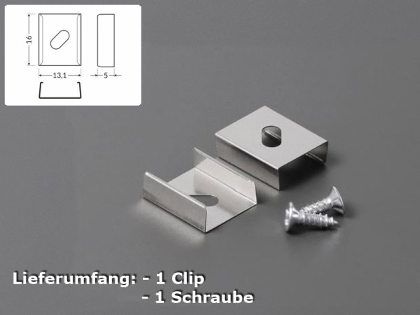 Montageclip Slim8 inox