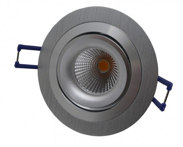 LED-Einbaustrahler schwenkbar, rund, silber