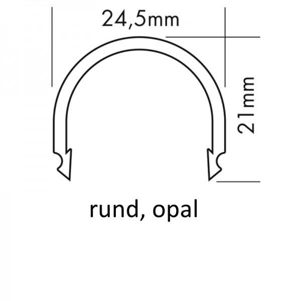 PMMA-Abdeckung M rund opal