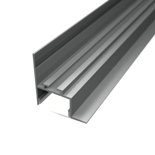 LED D-Line Deckenabschlussprofil Gipskarton bündig silber