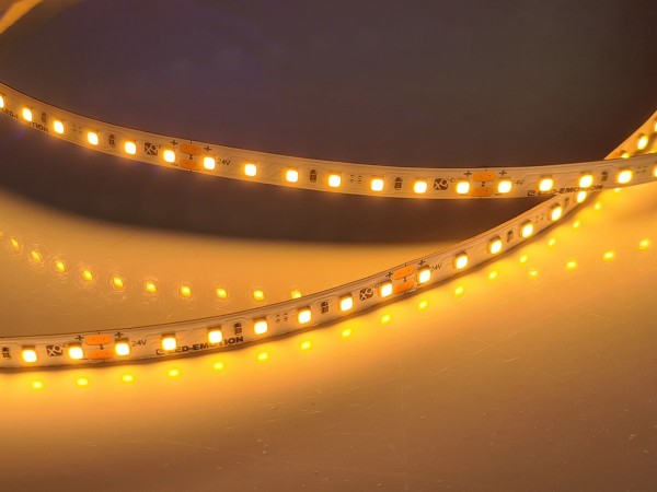 XQ128 Eco LED-Streifen, 128LEDs/m, 1900K CRI>90, 1593lm/m, 15.3W/m, 24V