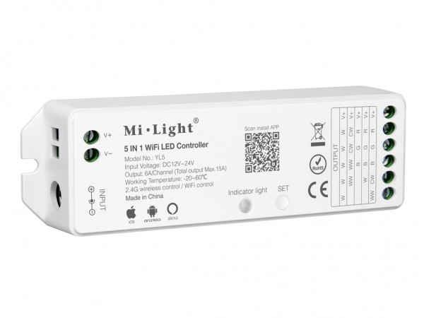 LED-Controller WLAN 5-in-1 RGBCCT Miboxer Milight WL5