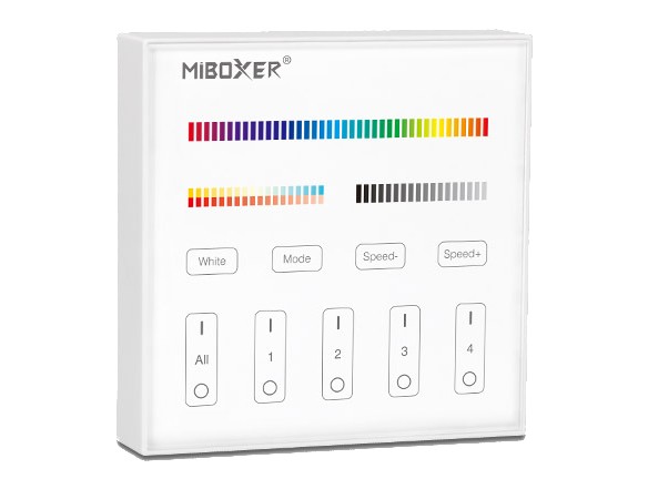 Wandfernbedienung RGBCCT Controller 4 Zonen Milight