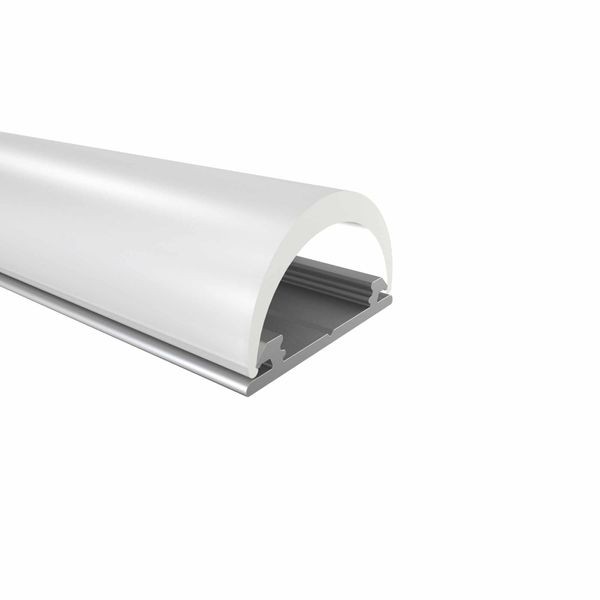 biegbares Alu Profil mit halbrunder Abdeckung opal