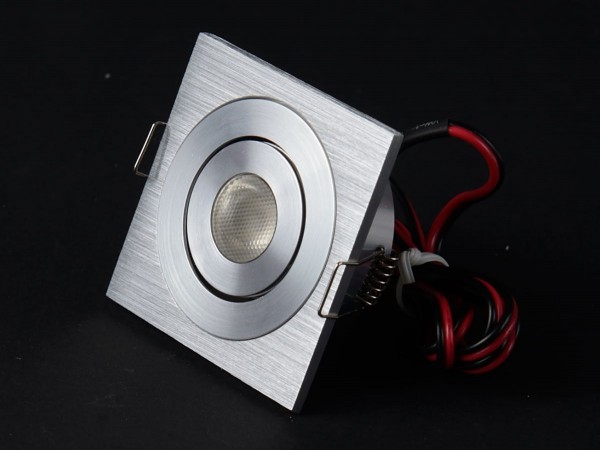 2,3W LED Einbauspot quadratisch Cree XT-E warmweiß 45° 700mA