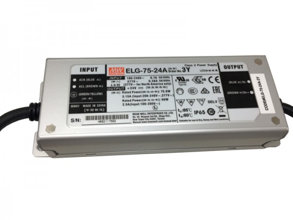 LED-Möbeleinbaunetzteil 24V 75W IP65