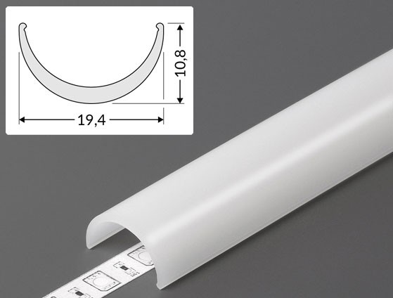 Abdeckung D9 PMMA rund opal