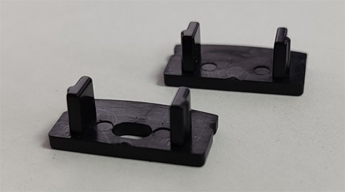 Endkappen-Set LED-Profil C-Line flach schwarz