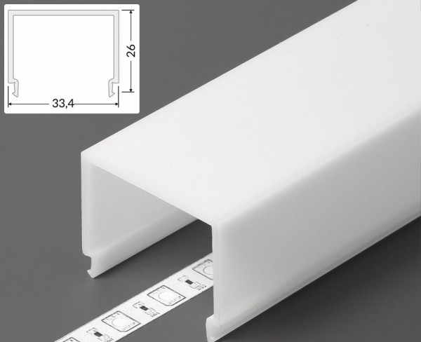 Abdeckung Vario30 quadratisch PMMA opal