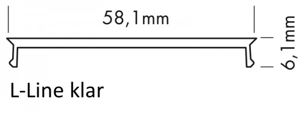 Abdeckung L-Line klar