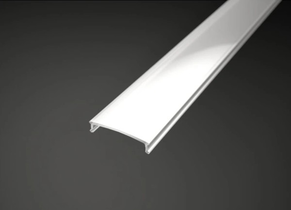 LED-Alu-Profil D-Line Abdeckung glänzend opalweiß