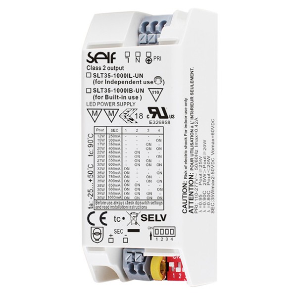 LED-Netzteil Konstantstrom 35W, 250-1000mA, 2-50 V/DC, nicht dimmbar